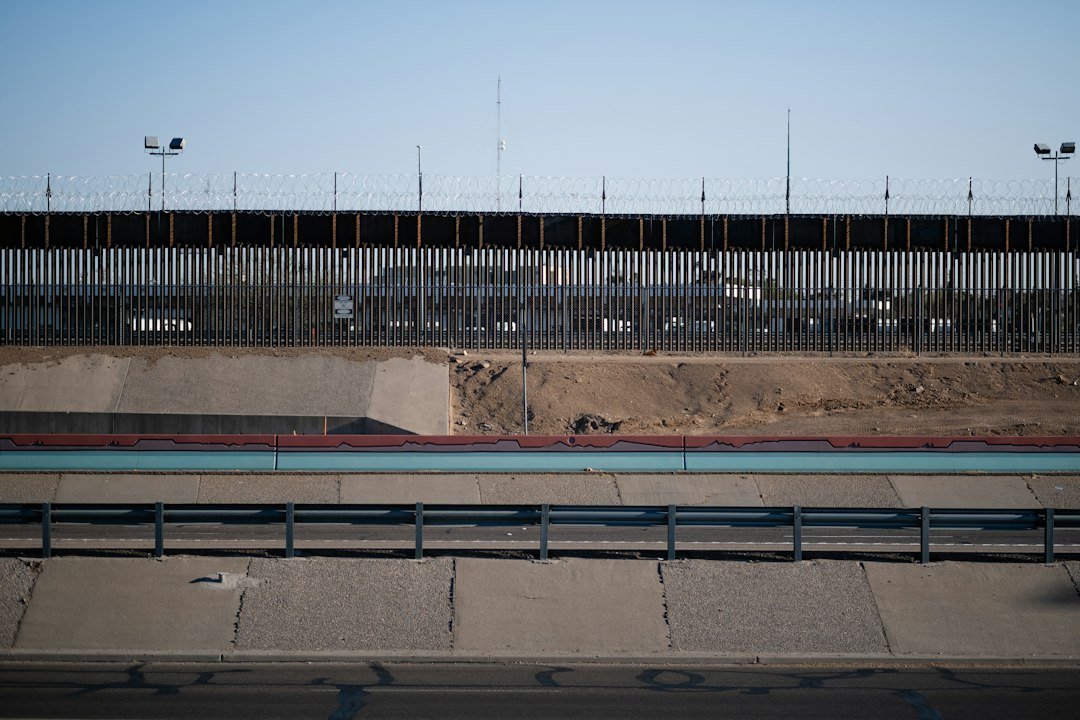 Border wall between the United States and Mexico in El Paso, Texas